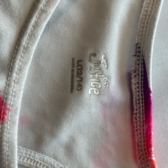 Justice Brand, Girl’s (Sz L, 12/14) Tropical Tank Top W/Bralette, Kid’s Clothing - Picture 10 of 13